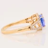 Second Hand 9ct Gold Tanzanite & Spinel Cluster Ring - Side View
