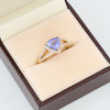 Second Hand 9ct Gold Tanzanite & Spinel Cluster Ring - In Box