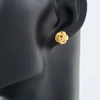 Second Hand 18ct Gold Knot Stud Earrings - Worn View