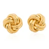 Second Hand 18ct Gold Knot Stud Earrings - Main View