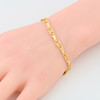 Second Hand 9ct Gold Fancy Figaro Bracelet - On Wrist