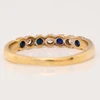 Second Hand 9ct Gold Sapphire & Diamond Eternity Ring - Rear View