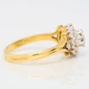 Vintage 18ct Gold Diamond Cluster Ring – High Setting - Side View