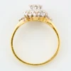 Vintage 18ct Gold Diamond Cluster Ring – High Setting - Top View