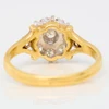 Vintage 18ct Gold Diamond Cluster Ring – High Setting - Rear View