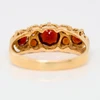 Vintage 9ct Gold Garnet Half Hoop Ring - Rear View