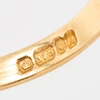 Vintage 9ct Gold Garnet Half Hoop Ring - Hallmark Detail