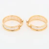 9ct 2 Colour Gold Openwork Hoop Earrings - Over View