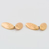 Antique 9ct Gold Oval Chain Cufflinks - Front View
