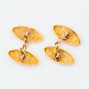 Antique 9ct Gold Oval Chain Cufflinks - Rear View