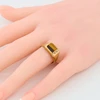 Second Hand 9ct Gold Tigers Eye and Diamond Signet Ring - Size Q - 1979 - Worn View