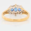 Second Hand 9ct Gold 3 Stone Sapphire Cluster Ring - Rear View