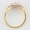 Second Hand 9ct Gold 3 Stone Sapphire Cluster Ring - Top View