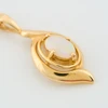 9ct Gold Opal Swirl Pendant and Chain - Angled View