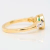 9ct Gold Emerald and Diamond 5 Stone Ring - Side View
