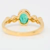 9ct Gold Emerald and Diamond 5 Stone Ring - Rear View