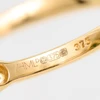 9ct Gold Emerald and Diamond 5 Stone Ring - Hallmark Detail