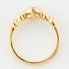 9ct Gold Emerald and Diamond 5 Stone Ring - Top View