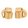 Second Hand 9ct Gold Triple Half Hoops Earrings - Main View