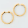 Second Hand 9ct Gold Flat Profile Hoop Earrings - Top View