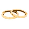 Second Hand 9ct Gold Flat Profile Hoop Earrings - Main View