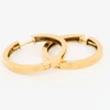 Second Hand 9ct Gold Flat Profile Hoop Earrings - Front View
