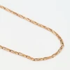 Second Hand 9ct Gold 18” Twisted Cage Link Chain Necklace - Angled View