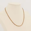 Second Hand 9ct Gold 18” Twisted Cage Link Chain Necklace - Worn View