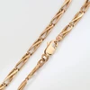 Second Hand 9ct Gold 18” Twisted Cage Link Chain Necklace - Close Up Detail