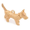 Vintage 9ct Gold West Highland White Terrier (Westie) Charm Pendant - Main View