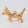 Vintage 9ct Gold West Highland White Terrier (Westie) Charm Pendant - Stood Up 