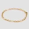 Second Hand 9ct Gold 8” Fetter Link Bracelet - Side View