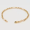 Second Hand 9ct Gold 8” Fetter Link Bracelet - Open