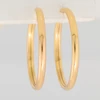 Second Hand 9ct Gold Large Hoop Earrings - Hanging View