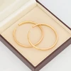 Second Hand 9ct Gold Large Hoop Earrings - In Box