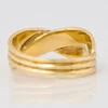 Second Hand 9ct Gold Triple Strand Crossover Ring - Rear View