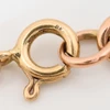 Vintage 9ct Rose Gold 8” Curb Charm Bracelet - Gold Stamp