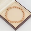 Vintage 9ct Rose Gold 8” Curb Charm Bracelet - In Box