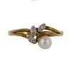 Second Hand 9ct Gold Pearl and Diamond Dress Ring