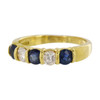 Second Hand 18ct Gold Sapphire and Diamond 5 Stone Ring