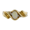 Second Hand 9ct Gold Opal & Diamond Ring