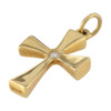 Side Image of Pre Owned 18ct Gold Diamond Cross Pendant