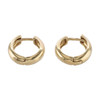 Front Image of Pre Owned 9ct Gold Oval Hoop Earrings