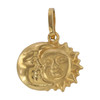 Rear Image of Second Hand 18ct Gold Sun & Moon Pendant Charm