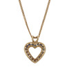 Second Hand 9ct Gold Sapphire Heart Pendant and Chain