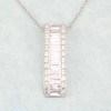 Second Hand 14ct White Gold Baguette Diamond Pendant