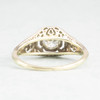Antique 14ct Gold Elaborate Diamond Solitaire Engagement Ring