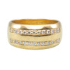 Second Hand 18ct Gold Wide Diamond Set Band