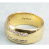 Second Hand 18ct Gold Wide Diamond Set Band