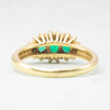 Second Hand 18ct Gold Emerald & Diamond Triple Cluster Ring